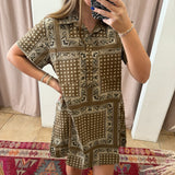 Olive You Bandana Mini Dress
