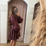 Holiday Cheer Plaid Mini Dress - Red