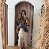 Asymmetrical Trend Girl Skirt - White