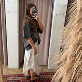 Asymmetrical Trend Girl Skirt - White