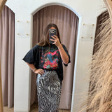 Move It Zebra Sequin Maxi Skirt