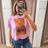 Queen Leopard Oversized Jewel Tee