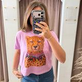 Queen Leopard Oversized Jewel Tee