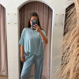 Thin Chillen Stripe Top - High Tides Blue