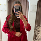 Lace Trend Girl Blazer - Red