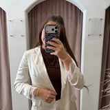 Lace Trend Girl Blazer - White
