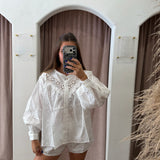 New Traditions White Eyelet Top