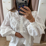 New Traditions White Eyelet Top