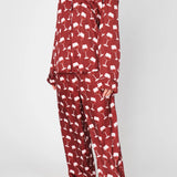 {MUMU} Classic PJ Set - Red Wine Silky