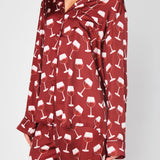 {MUMU} Classic PJ Set - Red Wine Silky