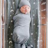 Dusty Blue Bamboo Stretch Swaddle
