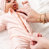 Rosie Ribbed Zipper Footies