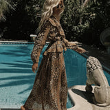 Samantha Lace Gown - Vintage Leopard