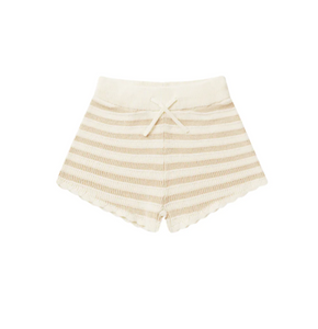 Kid's Knit Shorts - Sand Stripe