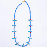 Turquoise Bird Necklace - Blue