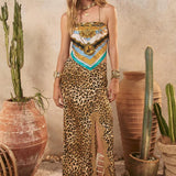 Samantha Bias Skirt - Vintage Leopard