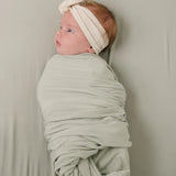 Sage Bamboo Stretch Swaddle