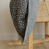 Olive Bloom + Green Stripes Muslin Quilt