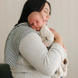 Green Stripes Muslin Burp Cloth