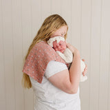 Vintage Pink Floral Muslin Burp Cloth