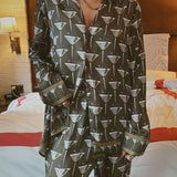 {Mumu} Overslept PJ Set - Extra Dirty Martini Silky