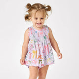 Baby Girls Jaipur Two Piece Set - Lavender Watercolor Bows