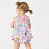 Baby Girls Jaipur Two Piece Set - Lavender Watercolor Bows