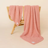 Chenille Small Blanket - Rose