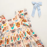 Baby Girls Elsie Dress Set- Cool Cats