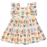 Girls Elsie Dress- Cool Cats