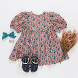 Girls Rowen Dress- Mauveglow Vine Floral