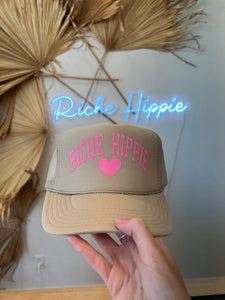 Riche Hippie Khaki with Pink Trucker Hat