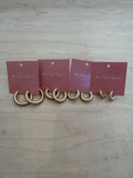 Mini Cable Earrings 14KT GD