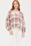 Lavender Fields Plaid Top