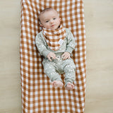 Gingham Muslin Bib