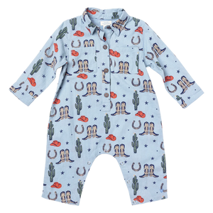 Baby Boy's Easton Romper - Tiny Rodeo