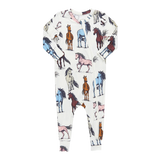 Baby Bamboo Romper Onesie - Multi Horses