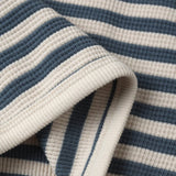 Waffle Slouch Set || Ocean Stripe