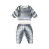 Waffle Slouch Set || Ocean Stripe