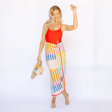 Rainbow Stripe Sarong Skirt