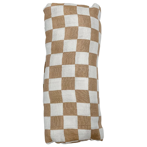 Checkered Baby Swaddle Blanket