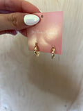 14kt Gold Dipped Texture Wave Small Hoop Earrings