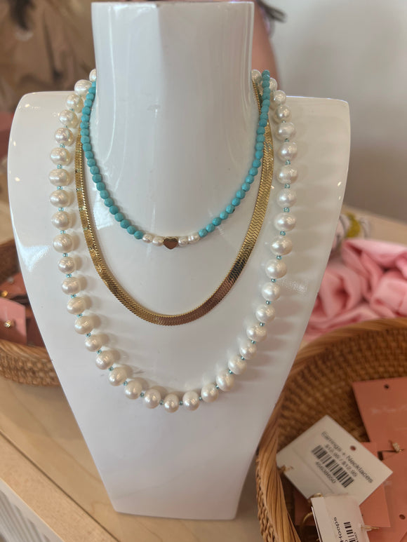 Beaded Freshwater Pearl Necklace