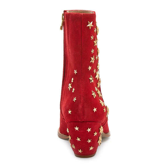 LIMITED EDITION Caty Ankle Boot- Red Suede